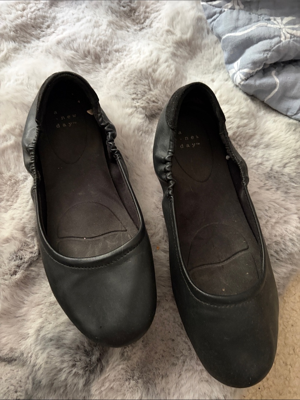 a new day Black Slip-On Ballet Flats